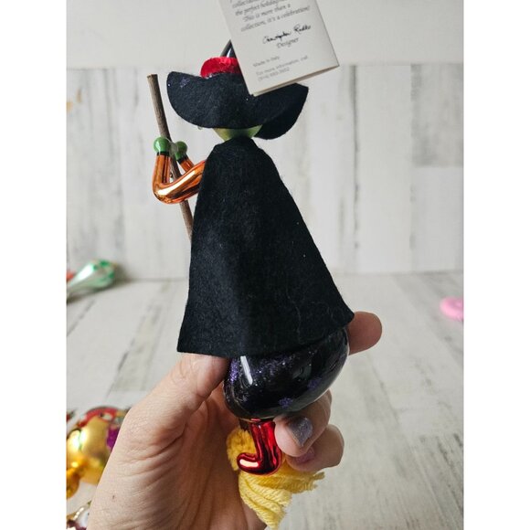 Radko vintage hilda witch broom Italian ornament Xmas Halloween - Picture 4 of 13